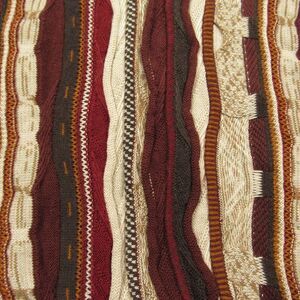 Norm Thompson Sweater Men Extra Large 3D Chunky Knit Textured Cosby Cotton Blend